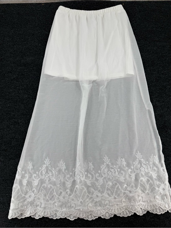 Candie's Dresses & Skirts - Candie's White Lined Maxi Slip